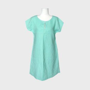 Handmade short sleeves A-line dress